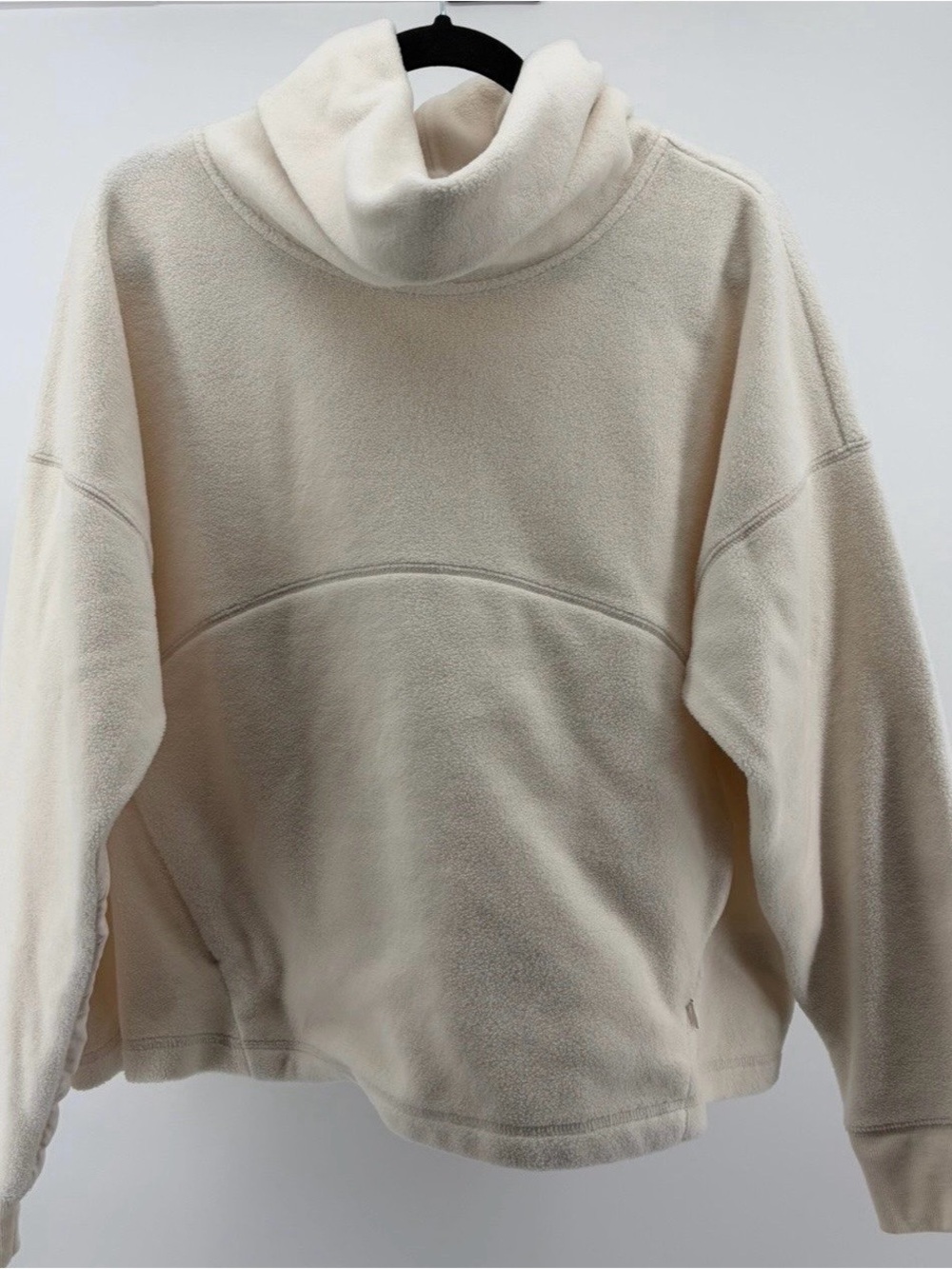 FLX Cowl‎ Neck Sweatshirt,Quilted Elbows, Cotton Blend, Women's Size XL